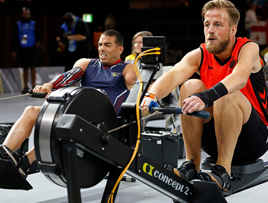 people rowing